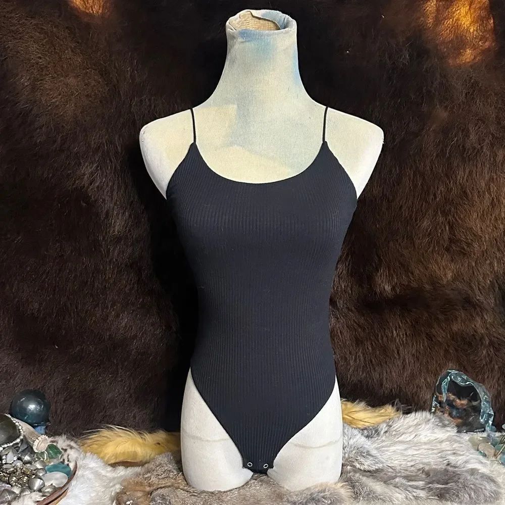 Garage Black Ribbed bodysuit S (5165)